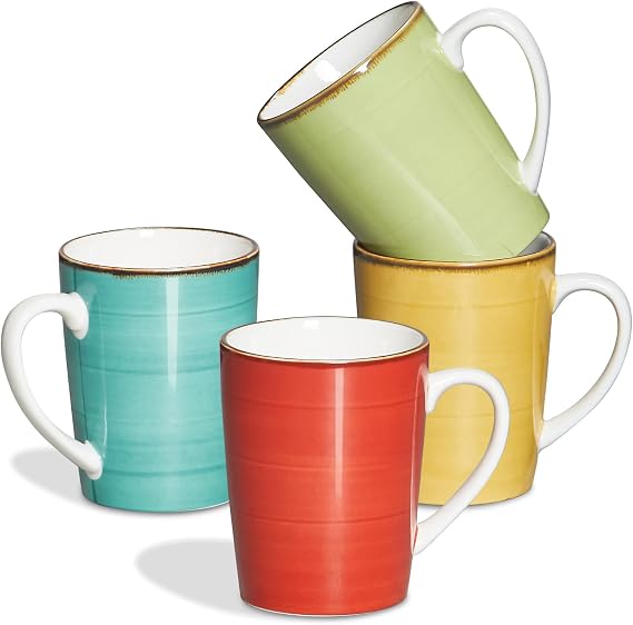 Dwellzaro Colorful Ceramic Mug Set