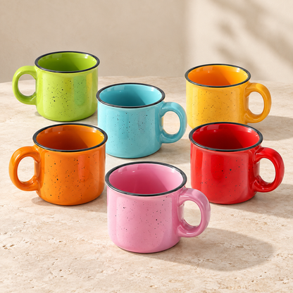 Dwellzaro Vibrant Ceramic Mug Set