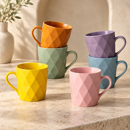 Dwellzaro Matte Ceramic Mug Set