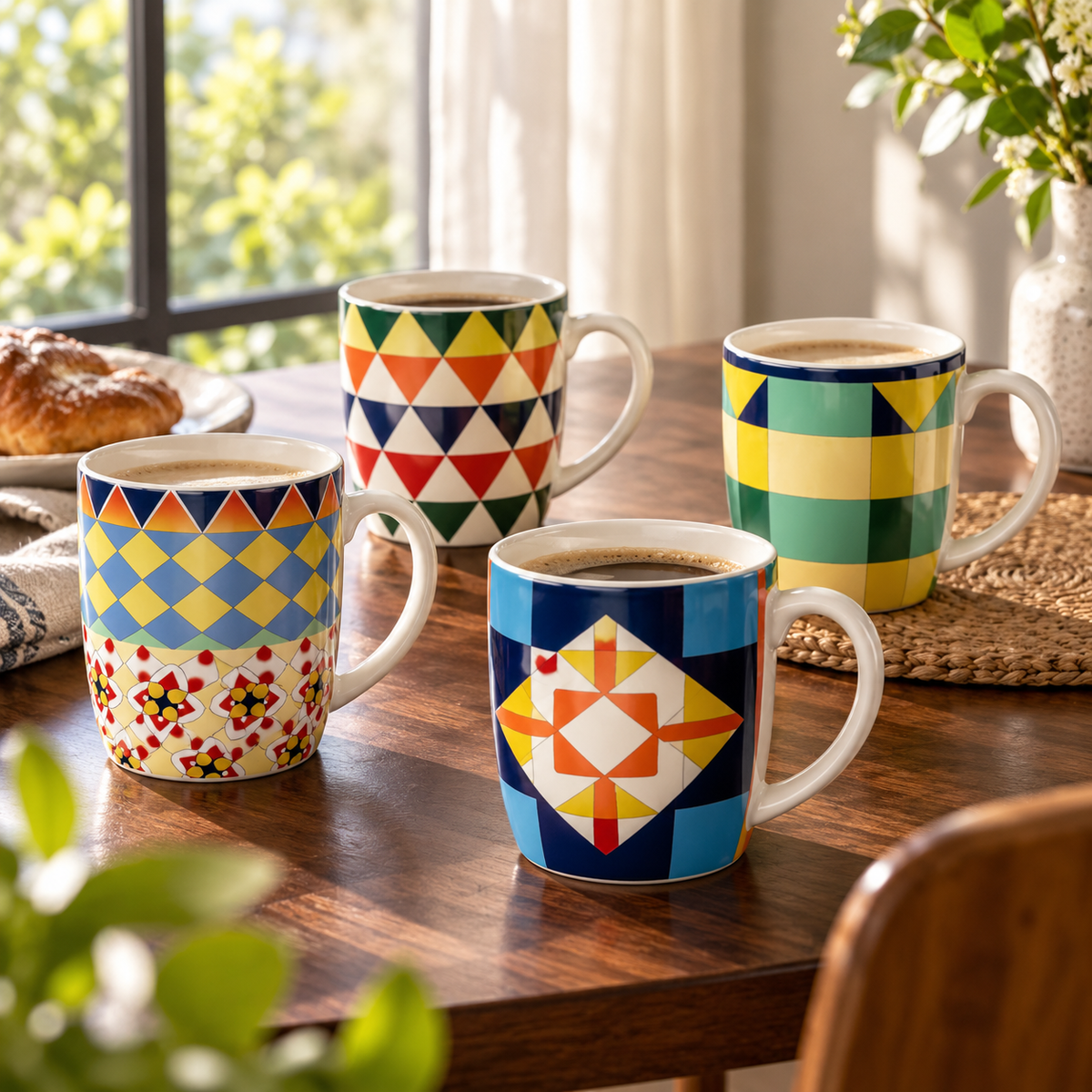 Dwellzaro Boho Ceramic Mugs