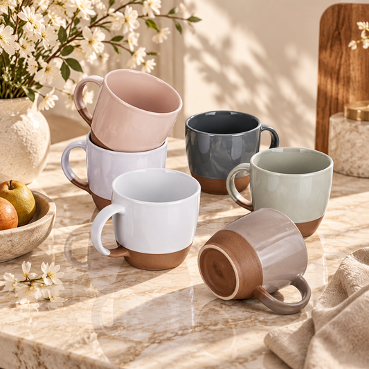 Dwellzaro Morandi Ceramic Mug Set